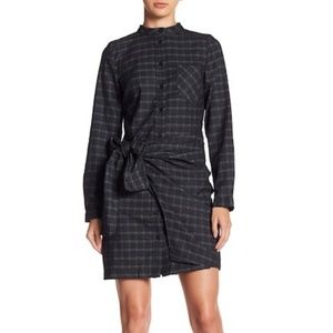 NWT J.O.A. Plaid Long Sleeve Dress XS